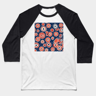 Patriotic 4th of July Pattern 19 Baseball T-Shirt